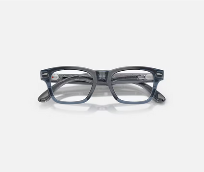 RAY-BAN META AUDIO BURBANK SHINY TRANSPARENT BLUE CLEAR/SAPPHIRE TRANSITIONS