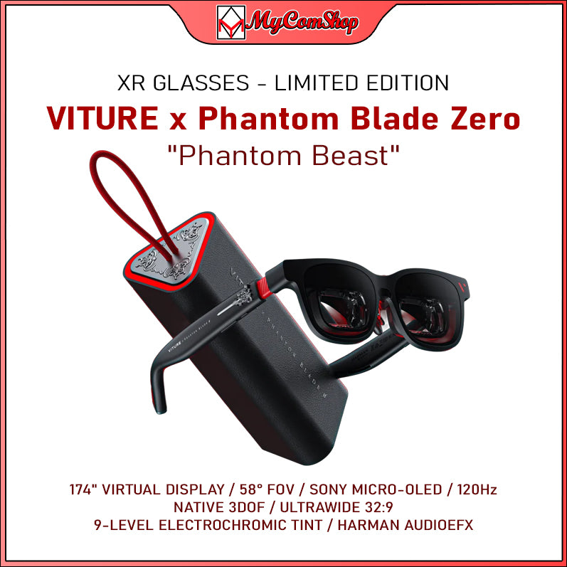 VITURE X PHANTOM BLADE ZERO PHANTOM BEAST XR GLASSES LIMITED EDITION GAMING XR WITH PRESCRIPTION FRAME COMPATIBLE