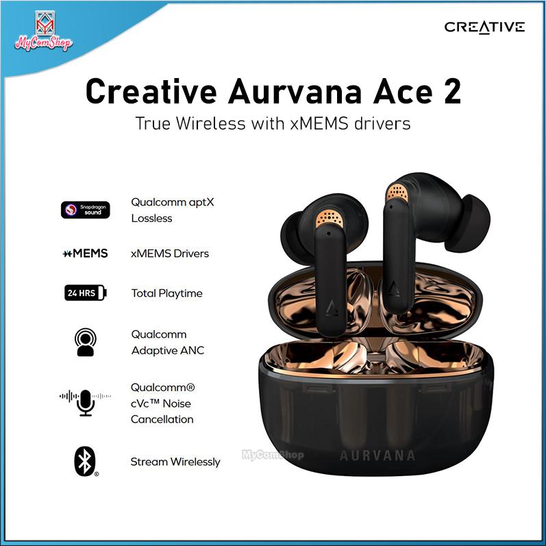 CREATIVE AURVANA ACE 2 TRUE WIRELESS EARPHONES ANC WITH XMEMS BLUETOOTH LE AUDIO SNAPDRAGON SOUND