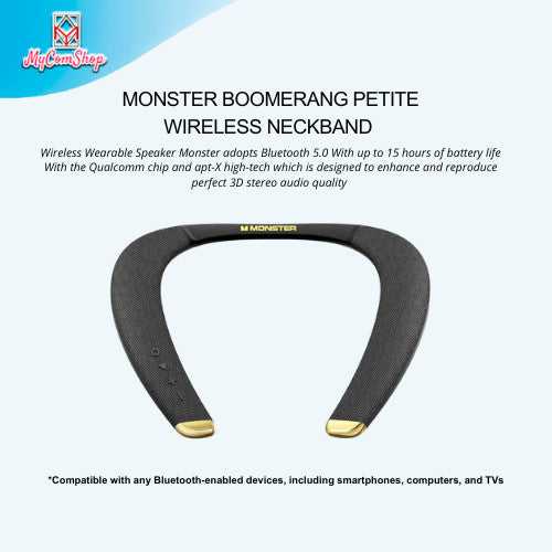 MONSTER BOOMERANG PETITE NECKBAND WIRELESS SPEAKER HI-RES WATERPROOF