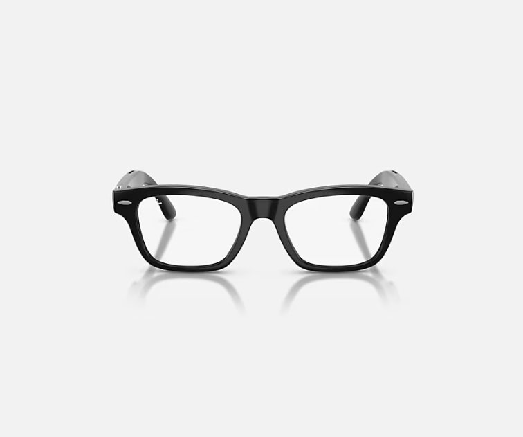RAY-BAN META AUDIO BURBANK SHINY BLACK CLEAR/GREY TRANSITIONS