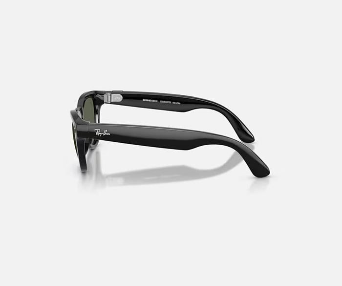 RAY-BAN META SKYLER AI SUNGLASSES GEN 2 STANDARD LENSES HIGH BRIDGE FIT WITH SHINY BLACK G-15 GREEN LENSES