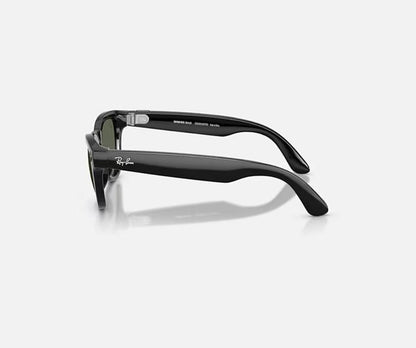 RAY-BAN META SKYLER AI SUNGLASSES GEN 2 STANDARD LENSES HIGH BRIDGE FIT WITH SHINY BLACK G-15 GREEN LENSES