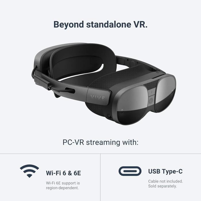 HTC VIVE XR ELITE VR VIRTUAL REALITY HEADSET WITH 2 CONTROLLERS L R