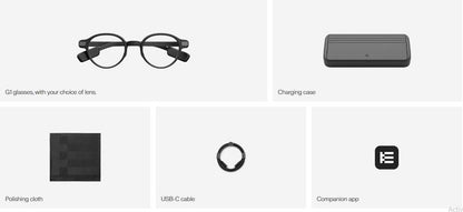EVEN REALITIES G1 A SMART GLASSES DISPLAY AI BLUETOOTH WATER RESISTANCE