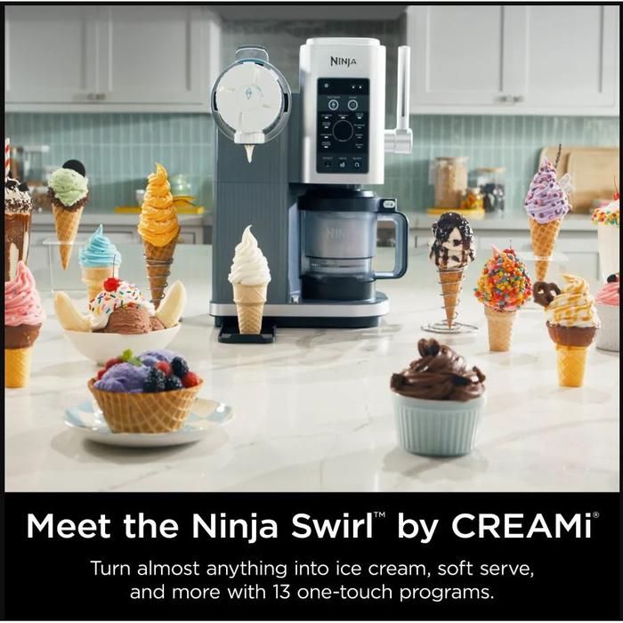 NINJA SWIRL CREAMI SOFT SERVE ICE CREAM MACHINE