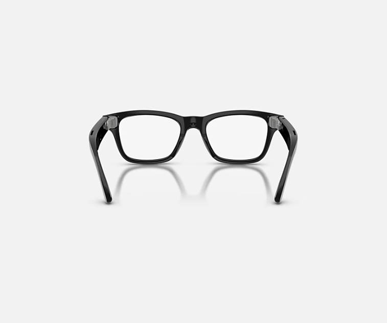 RAY-BAN META AUDIO BURBANK SHINY BLACK CLEAR/GREY TRANSITIONS