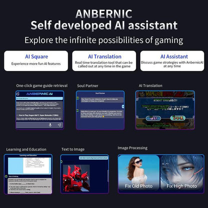 ANBERNIC RG 477M ANDROID RETRO HANDHELD GAME CONSOLE 12GB RAM 256GB SSD DIMENSITY 8300