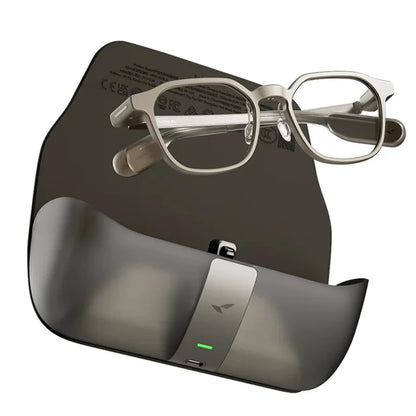 RAYNEO IO AI GLASSES 33-INCH INVISIBLE AI DISPLAY TELEPROMPTER WITH CHARGING CASE