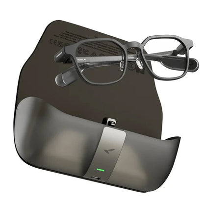 RAYNEO IO AI GLASSES 33-INCH INVISIBLE AI DISPLAY TELEPROMPTER WITH CHARGING CASE