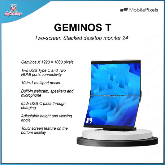 GEMINOS T DUAL MONITORS FHD 24" IPS TOUCH SCREEN 250NITS